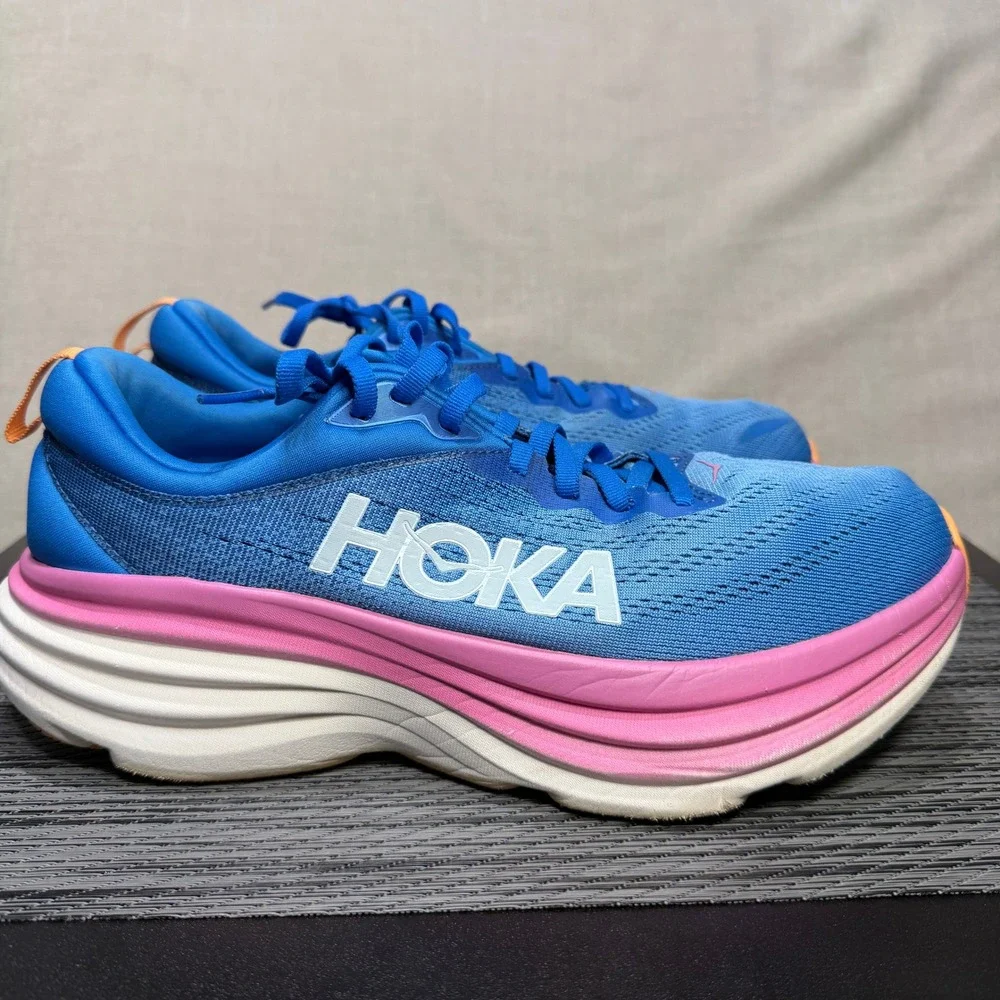Hoka One Bondi 8 Shoes - Womens 10 - Blue Running 1127952 CSAA Comfort